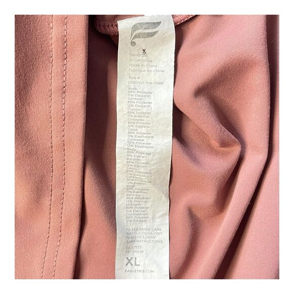 Fabletics Mauve Cashel Adjustable Long-Sleeve Top Size XL Athleasure Yoga - Picture 4 of 7